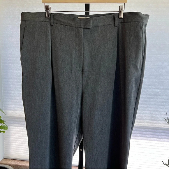 Djerf Avenue Favorite Pleat Front Trouser Pants Dark Grey 3XL Classic Neutral - Picture 3 of 10